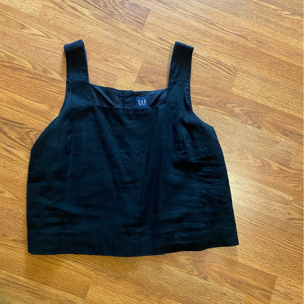 GAP Black Square Neck Cropped Tank